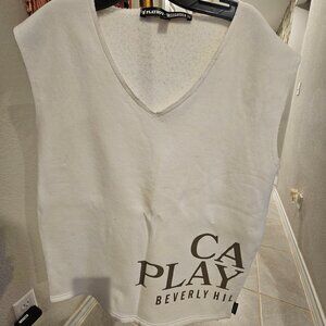 Playboy x Misguided White Tank